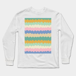 Colorful wavy pattern in cool tones Long Sleeve T-Shirt